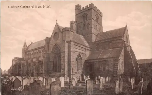 uk41323 carlisle cathedral from nw real photo uk