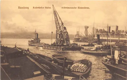 B20303 Hamburg Kuhwarder Hafen Schwimmender Riesenkran