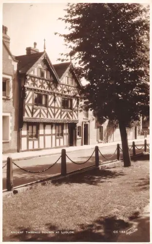uk19783 antike Fachwerkhäuser Ludlow Echtfoto UK