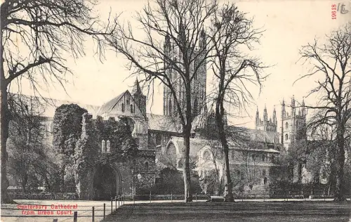 uk19709 cathedral from green court canterbury real photo uk