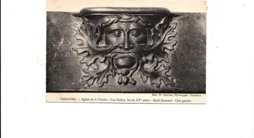 BF12340 eglise de la trinite les stalles vendome france front/back image