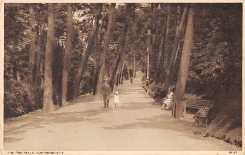 uk21021 pine walk bournemouth real photo uk
