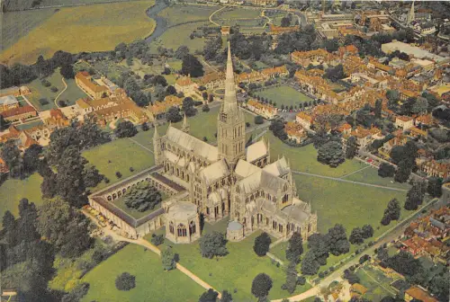 uk50502 salisbury cathedral from the air uk