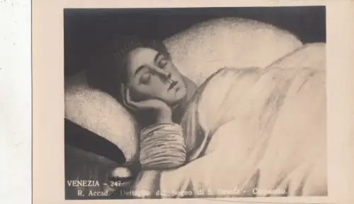 BF32260 venezia dettaglio del sogno di s orsola painting italy front/back image