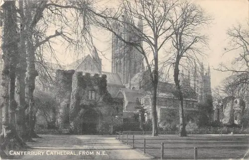 uk4292 Canterbury cathedral real photo uk
