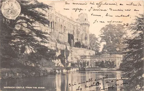 BR60932 Warwick Castle from the River UK