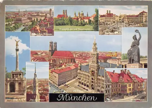 BG268 munchen multi views CPSM 14x9,5cm germany