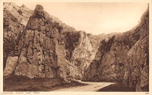 uk422 sugar loaf rock cheddar real photo uk