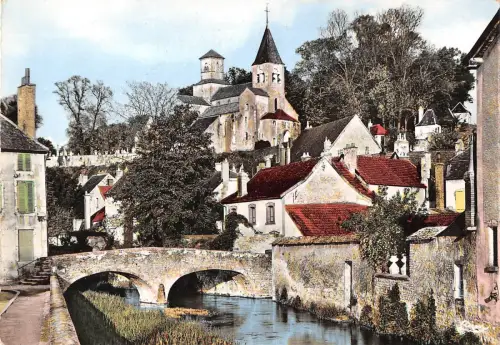 BR51150 Chatillon sur seine pont du perhuis et eglise st vorles Frankreich