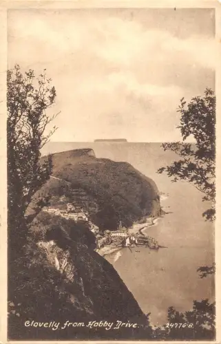 uk25191 clovelly from hobby drive real photo uk