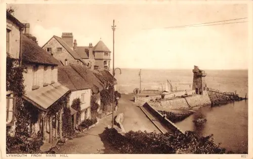 uk24378 lynmouth from mars hill real photo uk