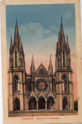 BF12189 pontmain facade de la basilique france front/back image