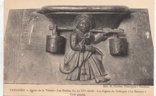 BF12346 les signes du zodi eglise de la trinite vendome france front/back image