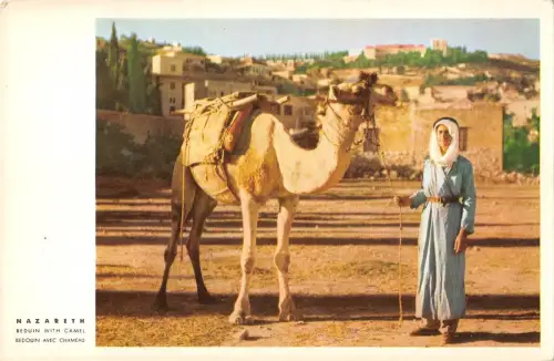 BR46016 Nazareth Beduine mit Chamel Chameau Israel