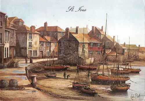 uk1545 st. ives ship real photo uk