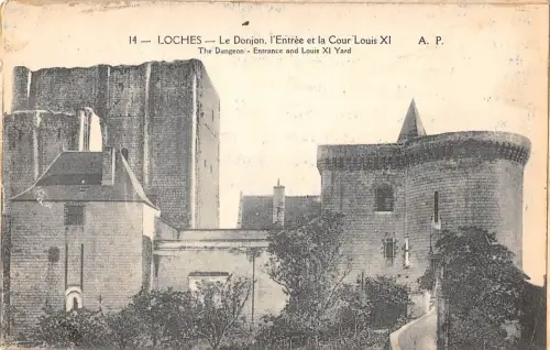 BF6143 loches le donjon l entree et la cour louos france Frankreich