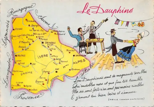 BR43354 Karte cartes geographique la dauphine comic