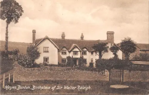 uk17932 Geburtsort von Sir Walter Raleigh Hayes Barton IOW Echtfoto UK