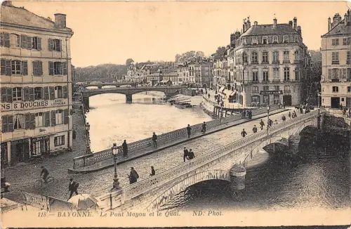 B20639 Bayonne Le pont Mayou et le Quai