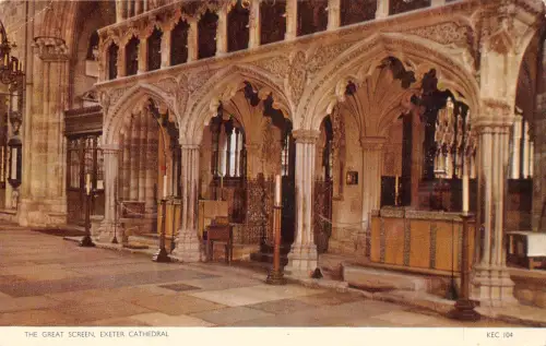 uk6511 great screen exeter cathedral uk