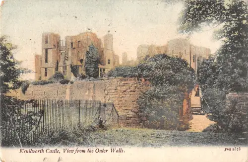 uk18023 Ansicht von den Außenmauern Kenilworth Castle UK