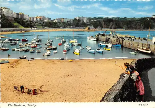 uk52482 the harbour tenby wales real photo uk