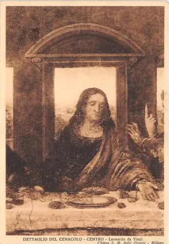 BR7273 Dettaglio del Cenacolo Centro leonardo da Vinci Milano Gemälde Postkarte