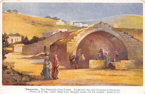 B4307 Israel Palästina Nazareth Der Brunnen der JungfrauVorder-/Rückseite Scan