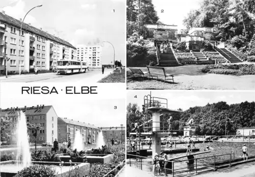 BG16852 Bus Multi Views Riesa Elbe Germany CPSM 14,5x9cm