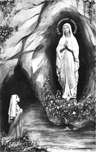 BR7042 Lourdes L'Apparition Postkarte Frankreich