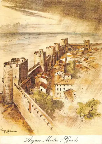 BT8609 Aigues Mortes au temps jadis vu du phare de constance Frankreich