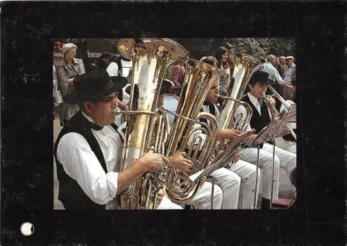 BF40386 Elsass Folklore Hunspach Fete Populaire Musik Opernsänger
