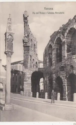 BF32154 verona ala dell arena e colonna mercatoria italy front/back image
