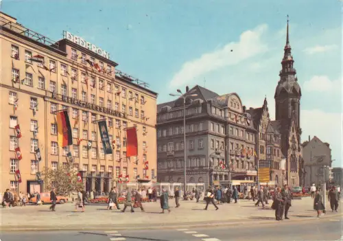 B108487 Leipzig Ringmessehaus und Hotel International Echtfoto UK
