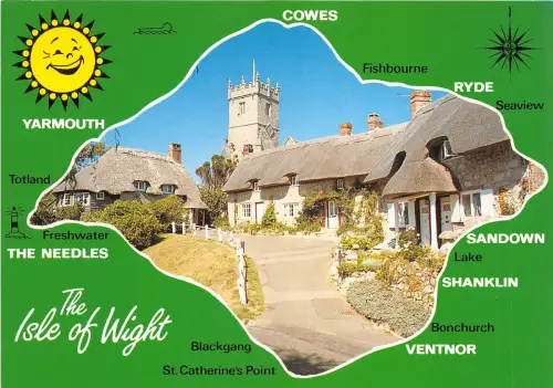 uk50068 the isle of wight uk map
