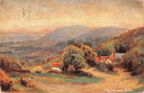 BR80451 The Malvern Hills Gemälde Postkarte UK