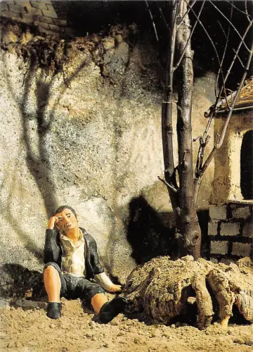 BT3136 Postkarte 2 Napoli Folklore La Grande Creche de Naples de Salvatore Italien