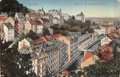BR44319 Karlsbad blick von der stefanspriomenade Tschechien