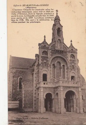 BF12023 eglise st martin de connee mayenn l ancienne ch france front/back image
