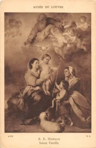 BF40693 murillo sainte familie louvre france painting vierges jungfrau stechpalme lady