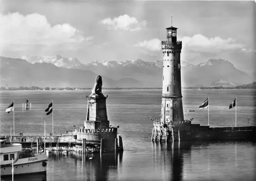BG264 Lindau im Bodensee Leuchtturm CPSM 14x9,5cm Germany