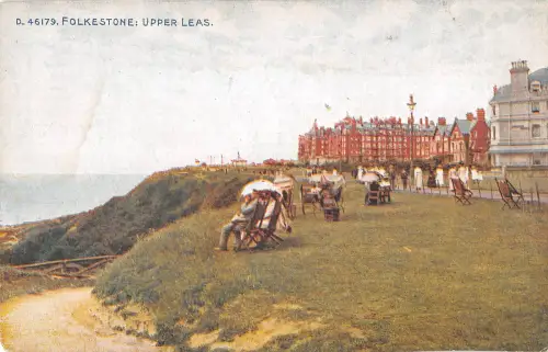 uk3116 folkestone upper leas kent real photo uk