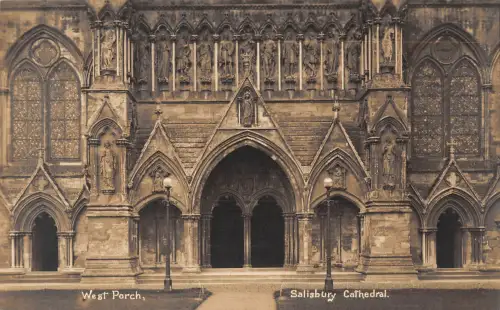 uk24670 west poch salisbury cathedral real photo uk