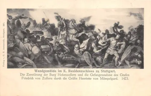 B66403 Germany Wandgemalde im K Residenzschloss zu Stuttgart