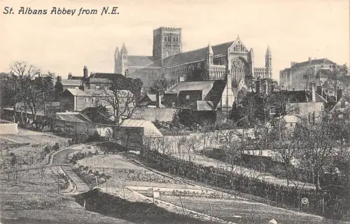 uk20444 st albans from NE real photo uk