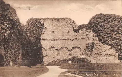 uk24426 abbey ruines reading real photo uk