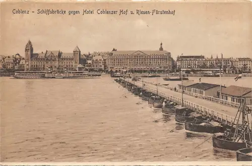 BR41737 Koblenz schffsbrücke gegen Hotel Schuster Germany