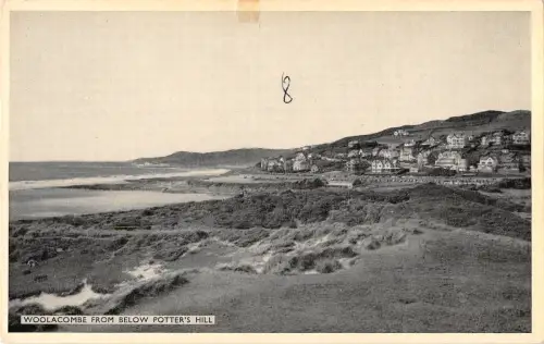uk22968 woolacombe from below potters hill real photo uk