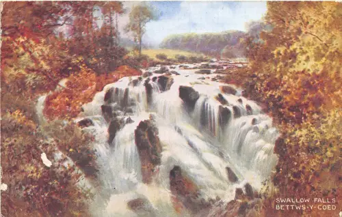 uk51381 swallow falls betws y coed wales real photo uk