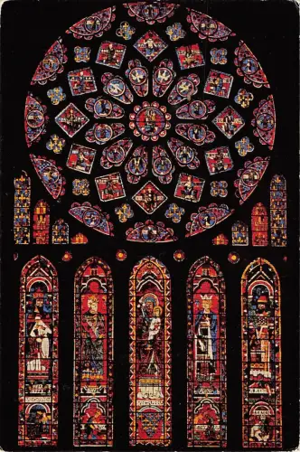 BR47671 Cathedrale de chartres rose nord France